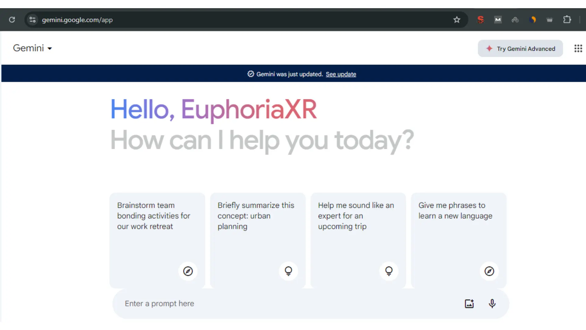 Gemini AI Content Creator & Development Tools -Euphoria XR