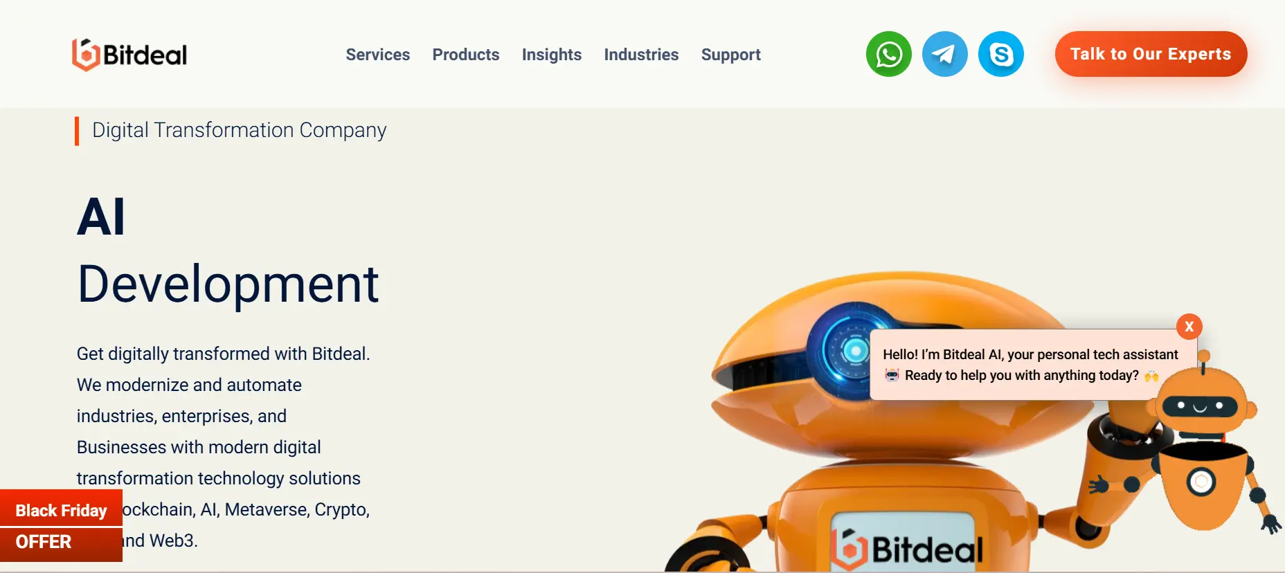 Artificial Intelligence (AI) Development Company Bitdeal