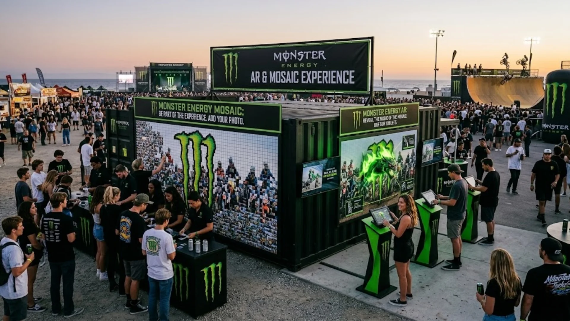 Monster Energy AR and Mosaic Experience - AR PhotoBooth Solution - Euphoria XR