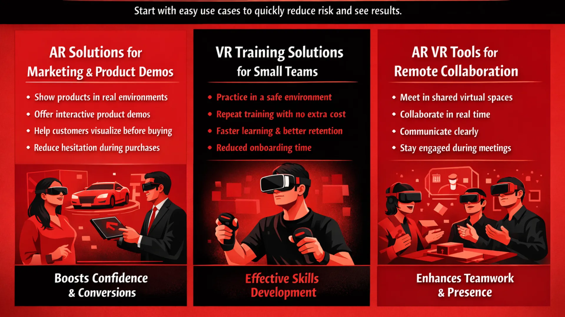 Affordable AR VRÂ Solutions for Small Businesses with Global Teams 2 AR VR Use Cases for Small Businesses to Get Started - Euphoria XR