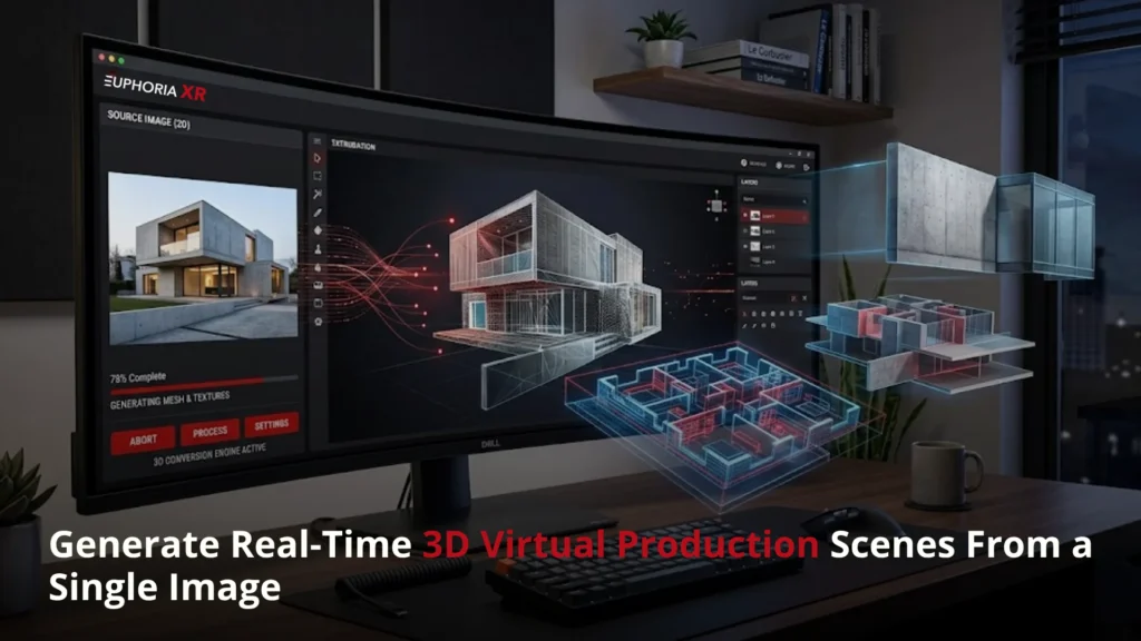 Generate Real-Time 3D Virtual Production Scenes From a Single Image - Euphoria XR