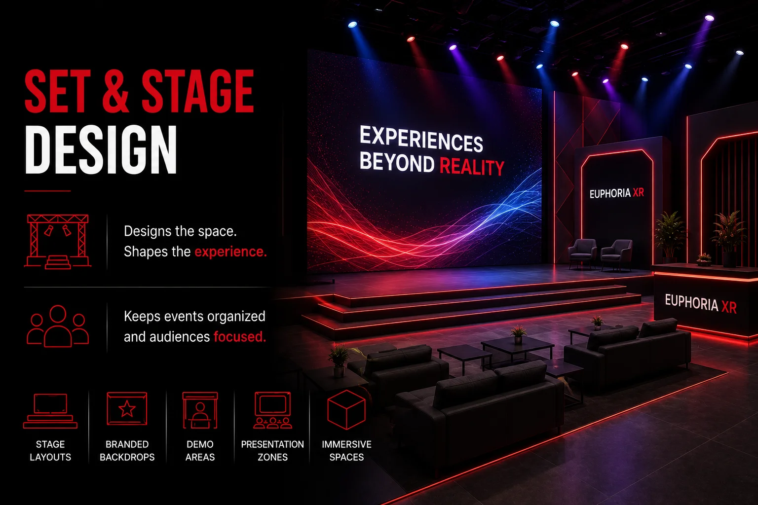 Top Experiential Agencies in Texas, USA 12 Set and Stage Design Service-EuphoriaXR