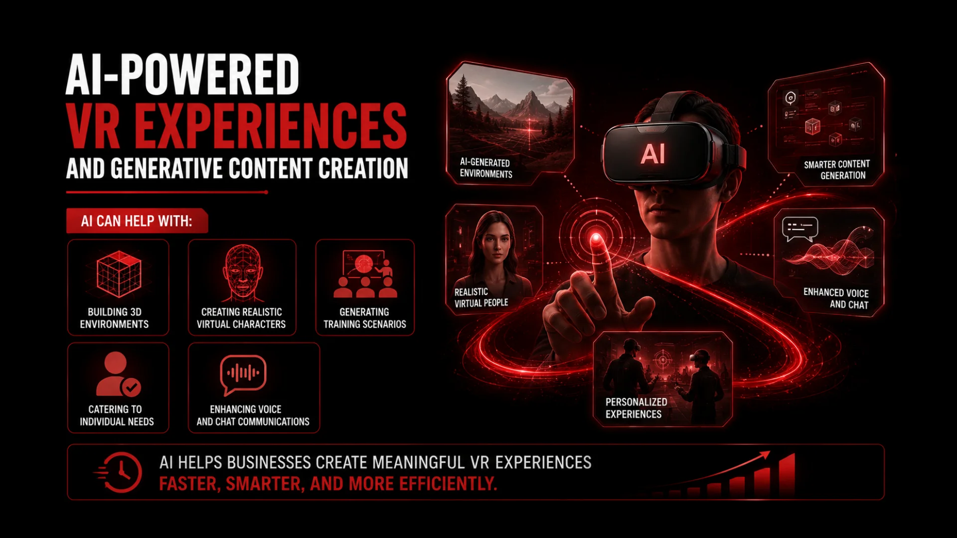 Top Virtual Reality Innovations That Will Dominate the Next 5 Years 3 AI-Powered VR Experiences and Generative Content Creation - VR Innovation & Trends - Euphoria XR