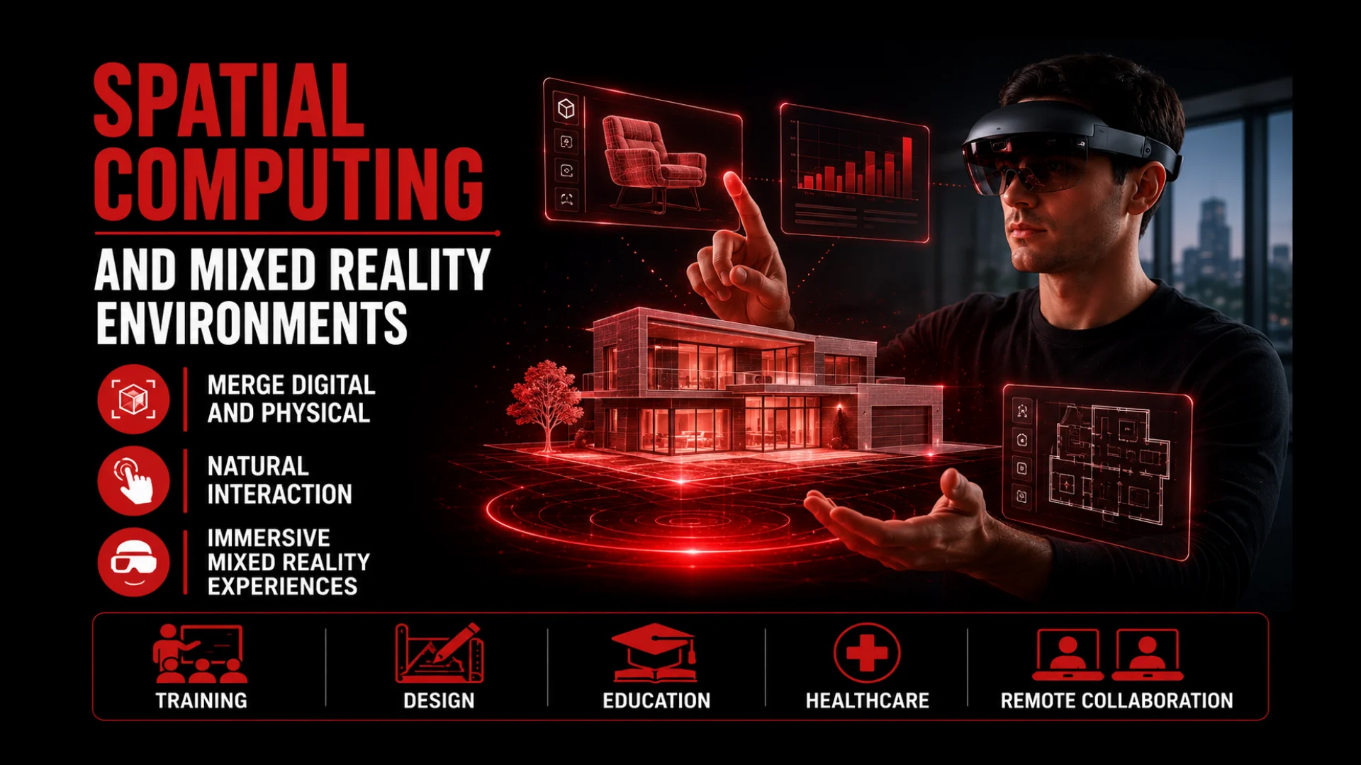 Top Virtual Reality Innovations That Will Dominate the Next 5 Years 4 Spatial Computing and MR Mixed Reality Environments - VR Innovation & Trends - Euphoria XR