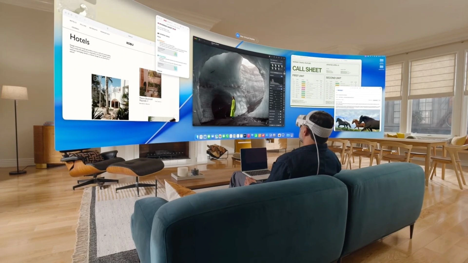 10 Real-World Examples of Spatial Computing 5 Microsoft 365 on Apple Vision Pro-Spatial Computing Example -EuphoriaXR