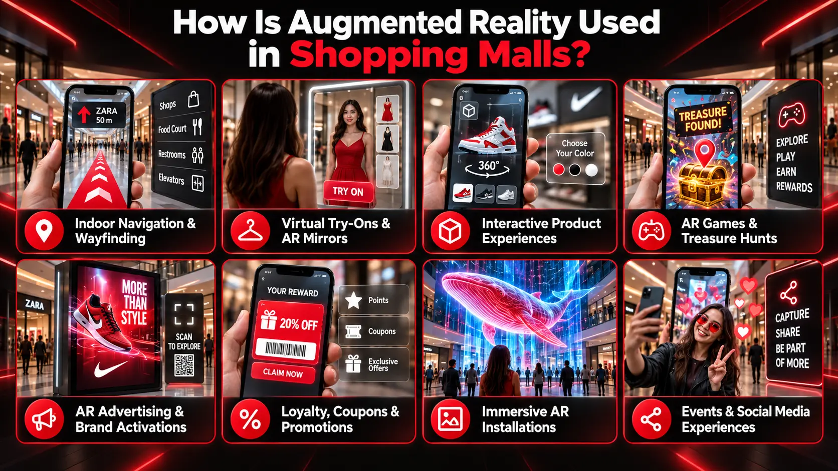Augmented Reality Mall: How AR Is Changing the Shopping Mall Experience 1 How is Augmented Reality used in shopping malls-EuphoriaXR