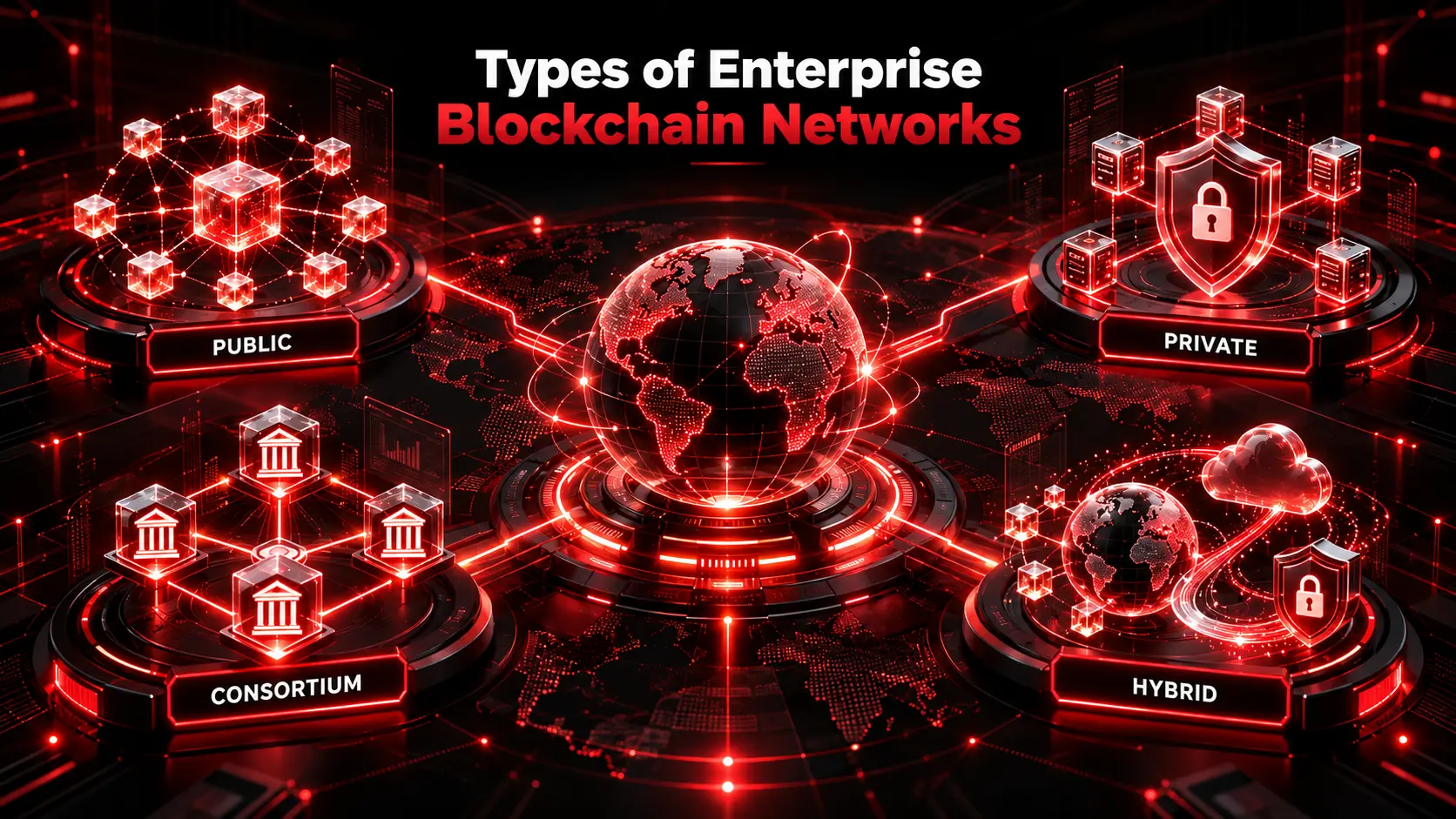 Enterprise Blockchain Development: How It Works, Use Cases, Platforms & Costs 2 Enterprise Blockchain Network Types-EuphoriaXR