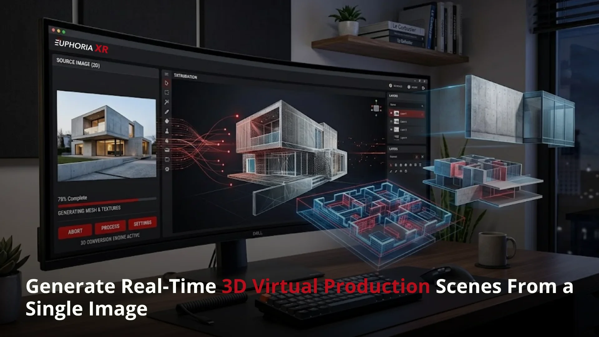 Generate Real-Time 3D Virtual Production Scenes From a Single Image - Euphoria XR